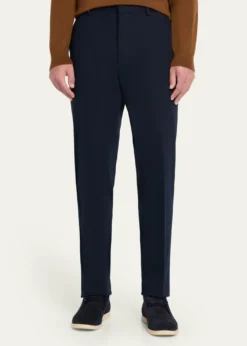 Loro PianaMen's Jarno Cotton Straight Fit Flat-Front Pants