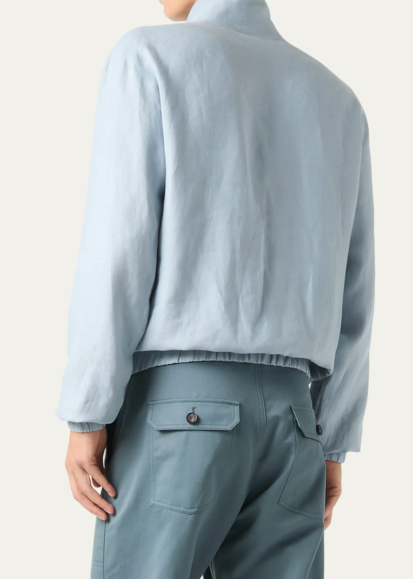 Loro PianaMen's Linen Bomber Jacket