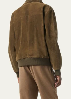 Loro PianaMen's Maremma Suede Bomber Jacket
