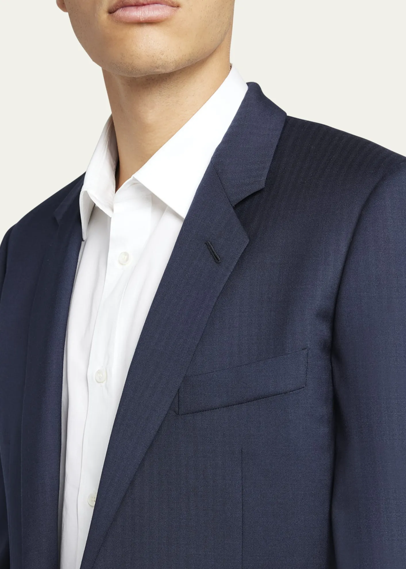Loro PianaMen's Modern-Fit Wool Herringbone Suit