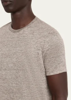 Loro PianaMen's Sam Linen Crewneck T-Shirt