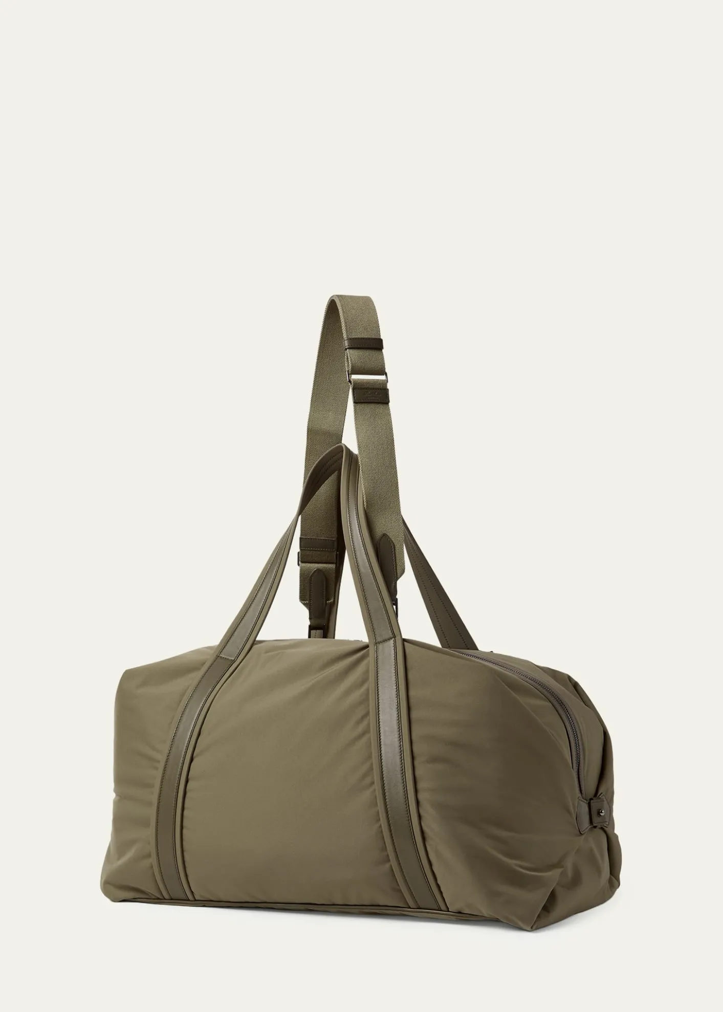Loro PianaMen's Wind Nylon and Leather Duffel Bag
