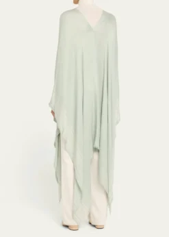 Loro PianaAida Bicolor Suitcase Stripe Silk Linen Poncho