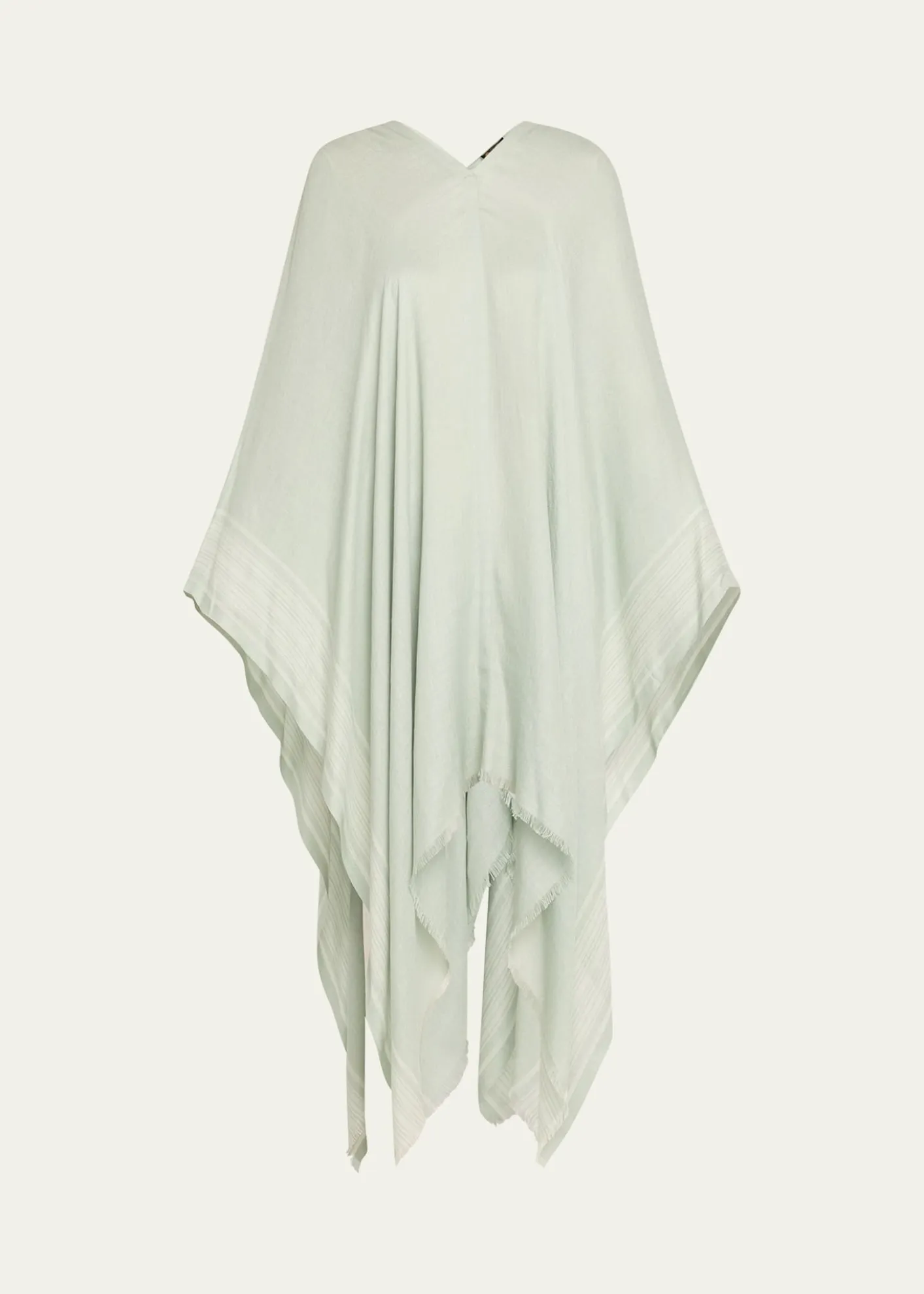 Loro PianaAida Bicolor Suitcase Stripe Silk Linen Poncho