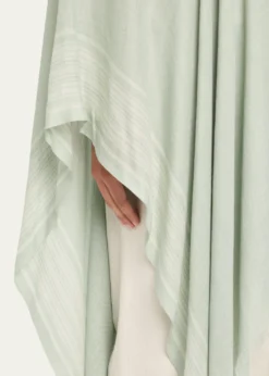 Loro PianaAida Bicolor Suitcase Stripe Silk Linen Poncho