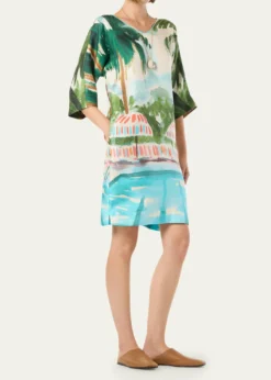 Loro PianaAllison Tropical Landscape Silk Dress