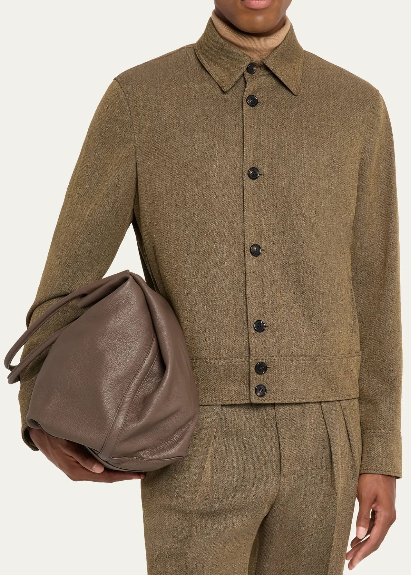 Loro PianaBale Leather Hobo Bag