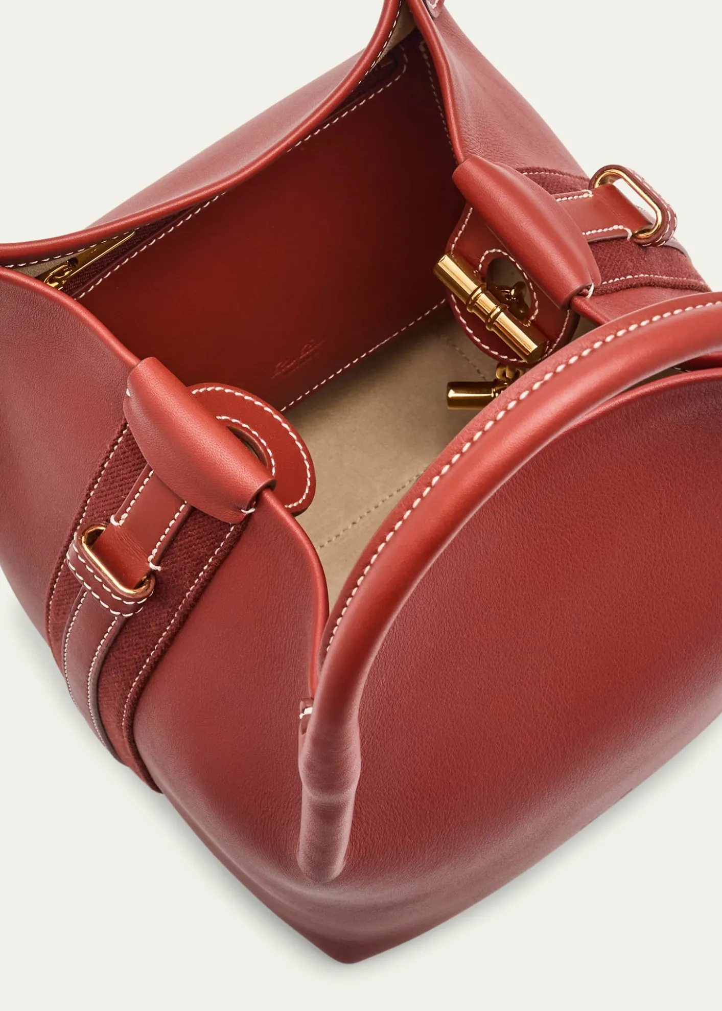 Loro PianaBale Leather Top-Handle Bag