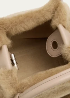 Loro PianaBale Micro Plush Shearling Top-Handle Bag