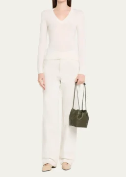 Loro PianaBale Micro Softy Leather Top-Handle Bucket Bag