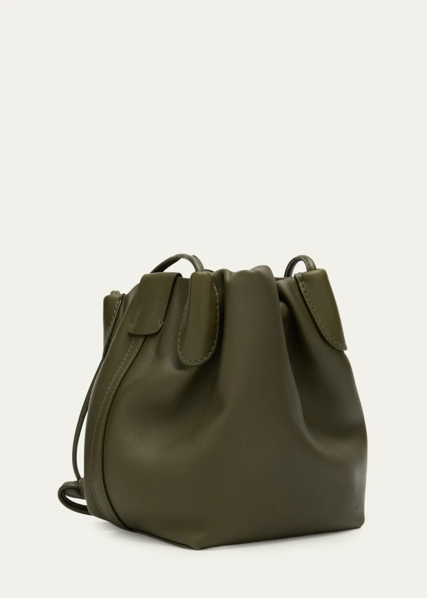 Loro PianaBale Micro Softy Leather Top-Handle Bucket Bag