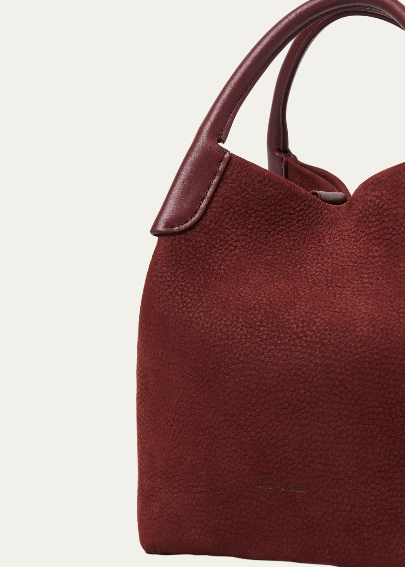 Loro PianaBale Small Grained Nubuck Top-Handle Bag