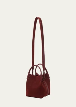 Loro PianaBale Small Grained Nubuck Top-Handle Bag