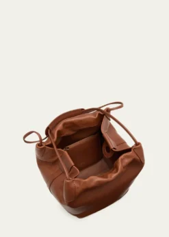 Loro PianaBale Small Softy Leather Top-Handle Bucket Bag