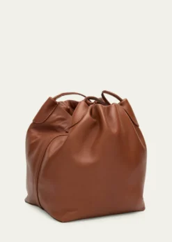 Loro PianaBale Small Softy Leather Top-Handle Bucket Bag