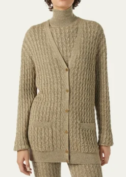 Loro PianaBihar Cable-Knit Cashmere-Blend Cardigan