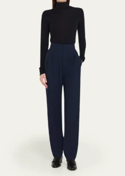 Loro PianaBreeze Wool Straight-Leg Trousers
