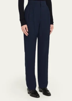 Loro PianaBreeze Wool Straight-Leg Trousers