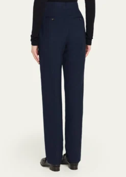 Loro PianaBreeze Wool Straight-Leg Trousers