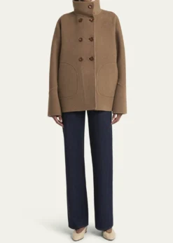 Loro PianaCamden Double-Breasted Cashmere Peacoat