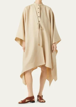 Loro PianaCarmen V-Neck Linen Cape