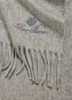 Loro PianaCashmere Sciarpa Grande Fringe-Trim Scarf