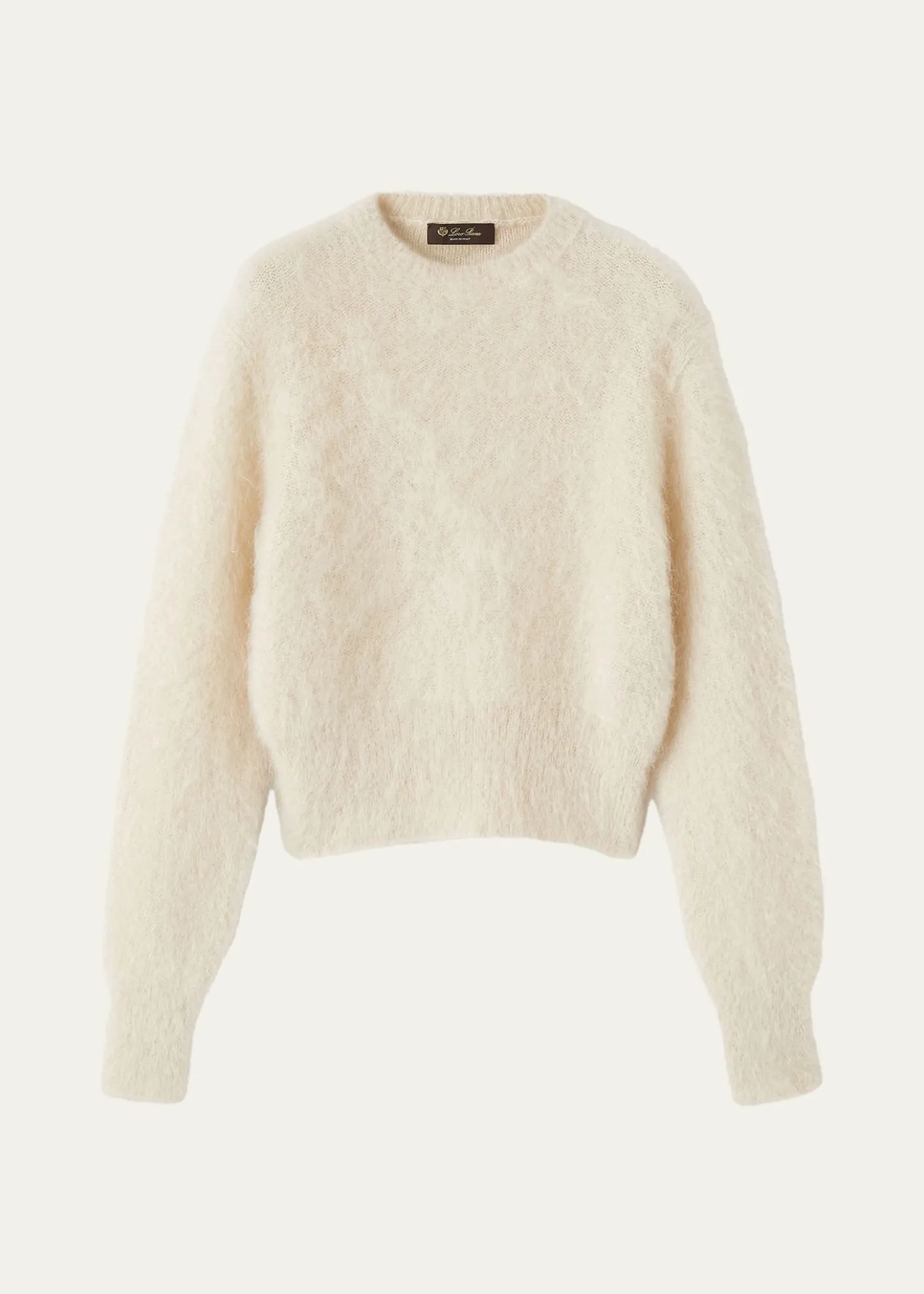 Loro PianaCherry Hill Mohair-Cashmere Crewneck Sweater