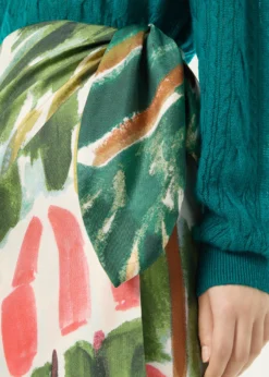 Loro PianaCorina Tropical Setting Silk Wrap Skirt