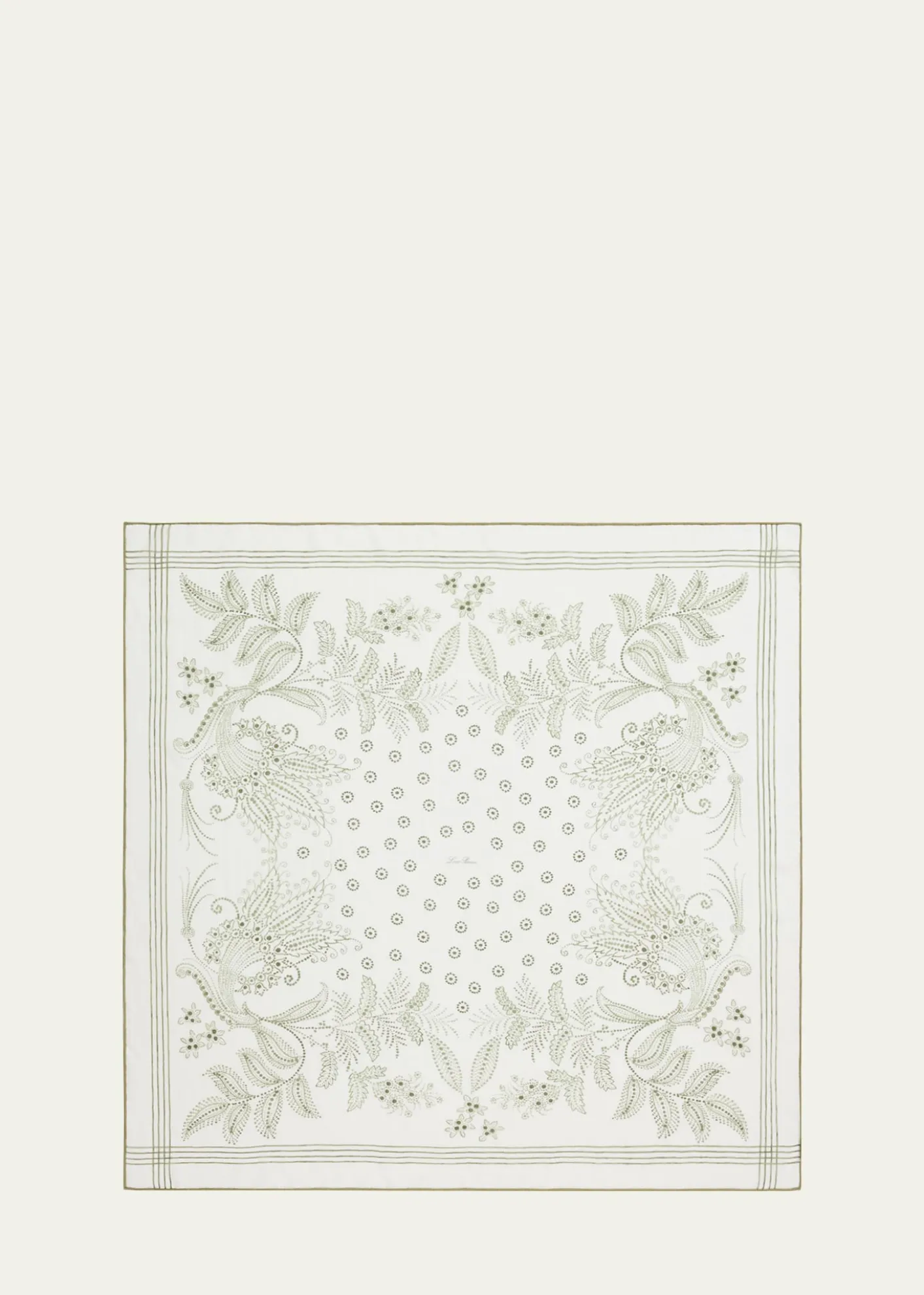 Loro PianaDaisy Bandana-Print Wool Foulard Scarf