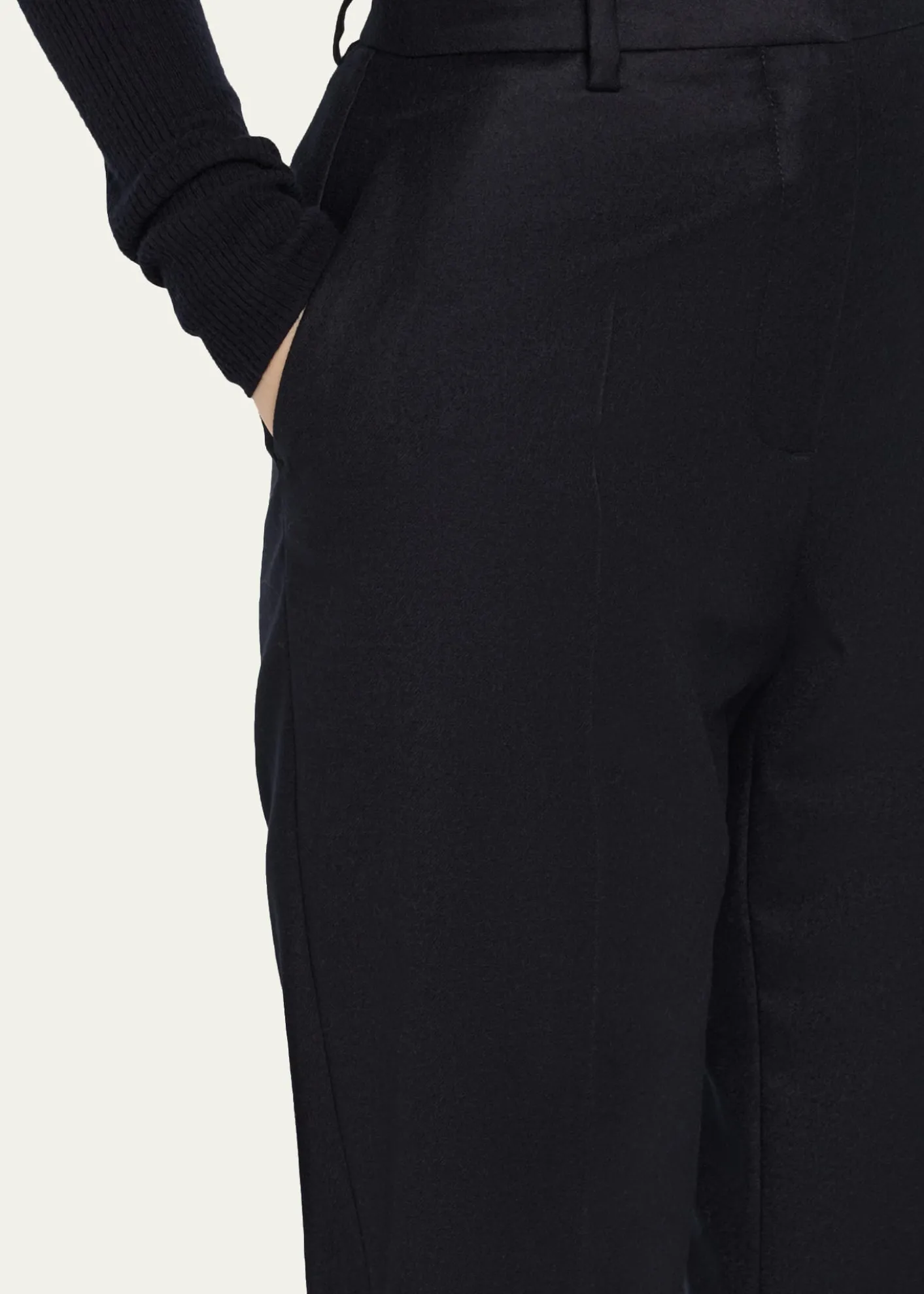 Loro PianaDermot Wool-Cashmere Flannel Straight-Leg Ankle Pants