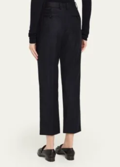 Loro PianaDermot Wool-Cashmere Flannel Straight-Leg Ankle Pants