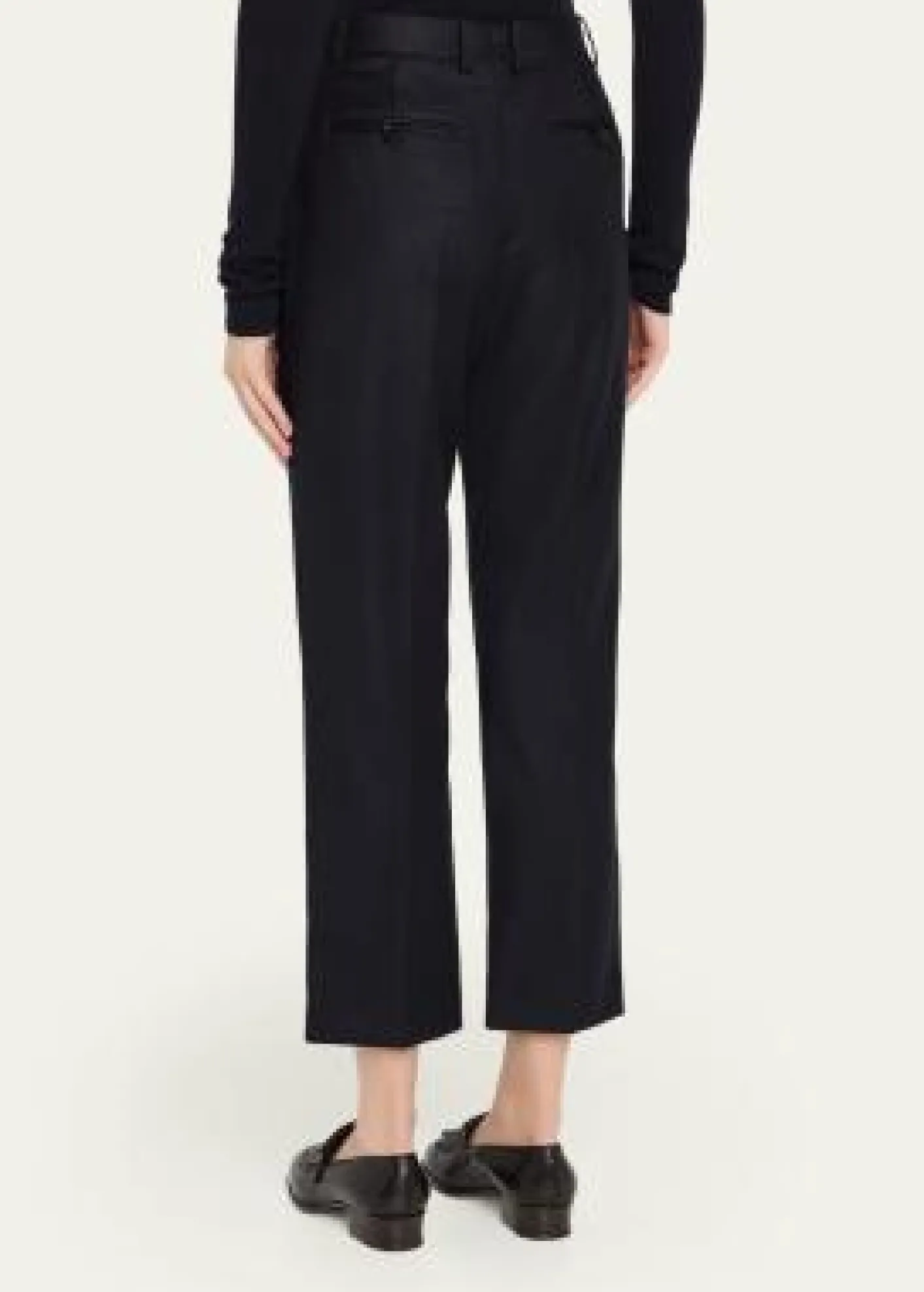 Loro PianaDermot Wool-Cashmere Flannel Straight-Leg Ankle Pants