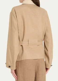 Loro PianaDillon Belted Antigua Linen Field Jacket