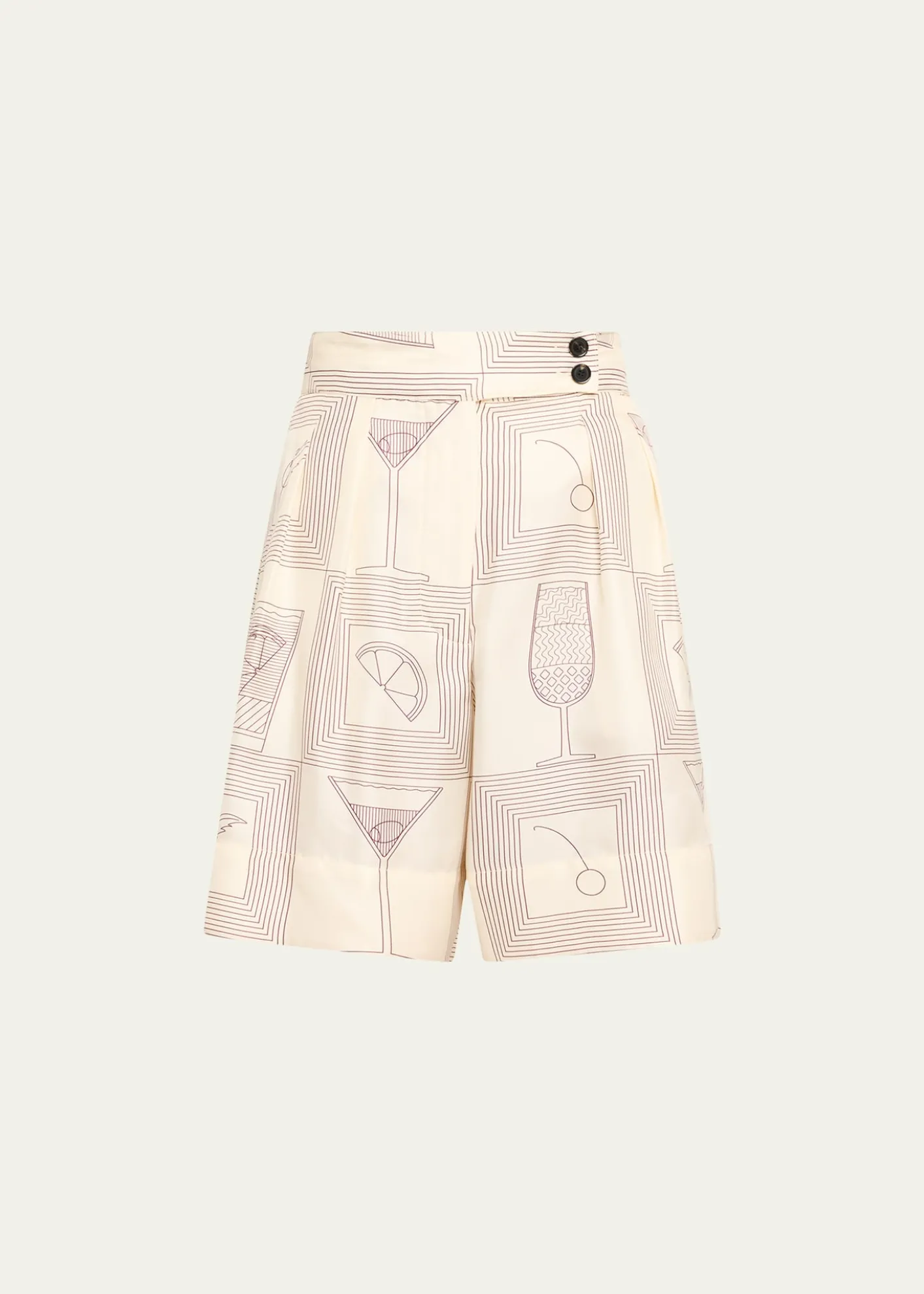 Loro PianaDorin Aperitivo Twill Pleated Bermuda Shorts