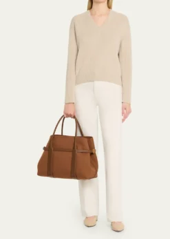Loro PianaGhiera Large Canvas Shopper Tote Bag