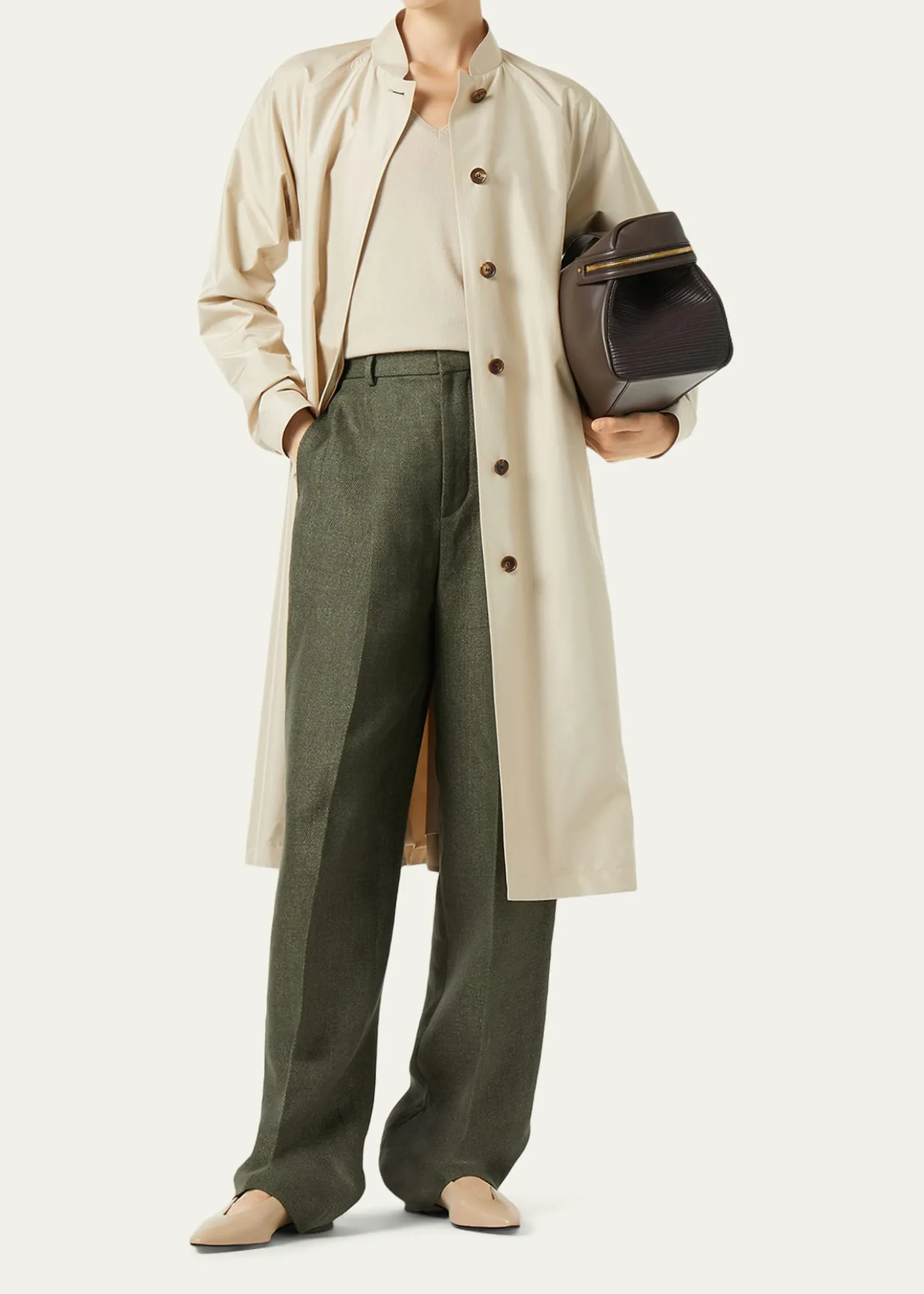 Loro PianaHector Linen Twill Straight-Leg Trousers
