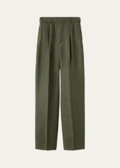 Loro PianaHector Linen Twill Straight-Leg Trousers