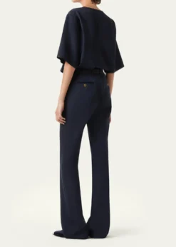 Loro PianaKendrik Contrast-Waistband Bootcut-Leg Trousers