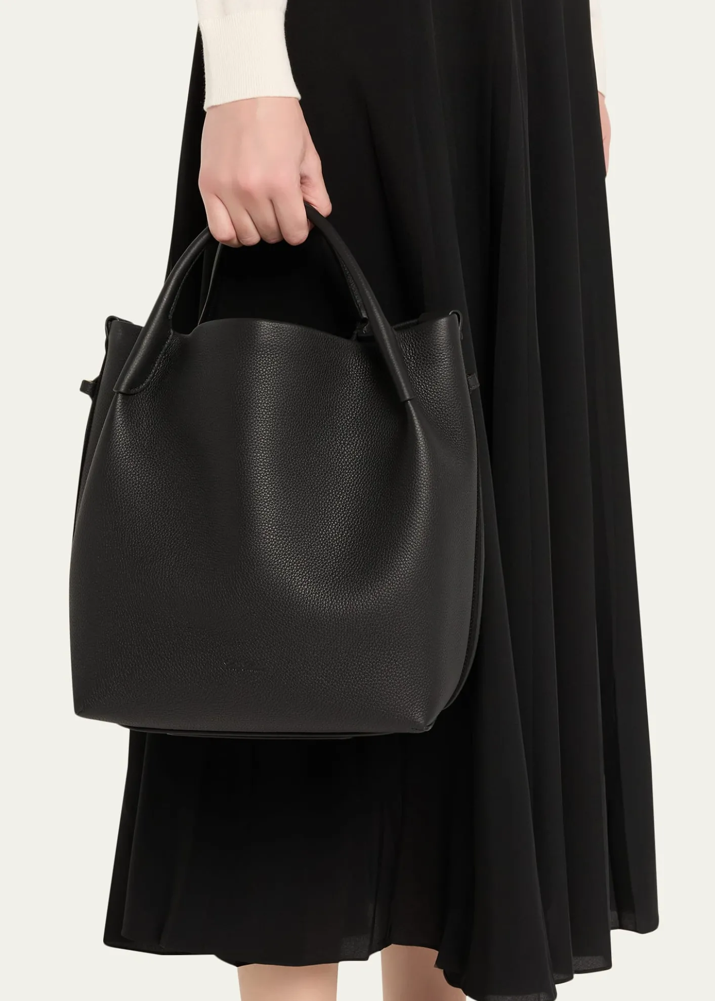 Loro PianaLarge Bale Fine-Grain Leather Bag