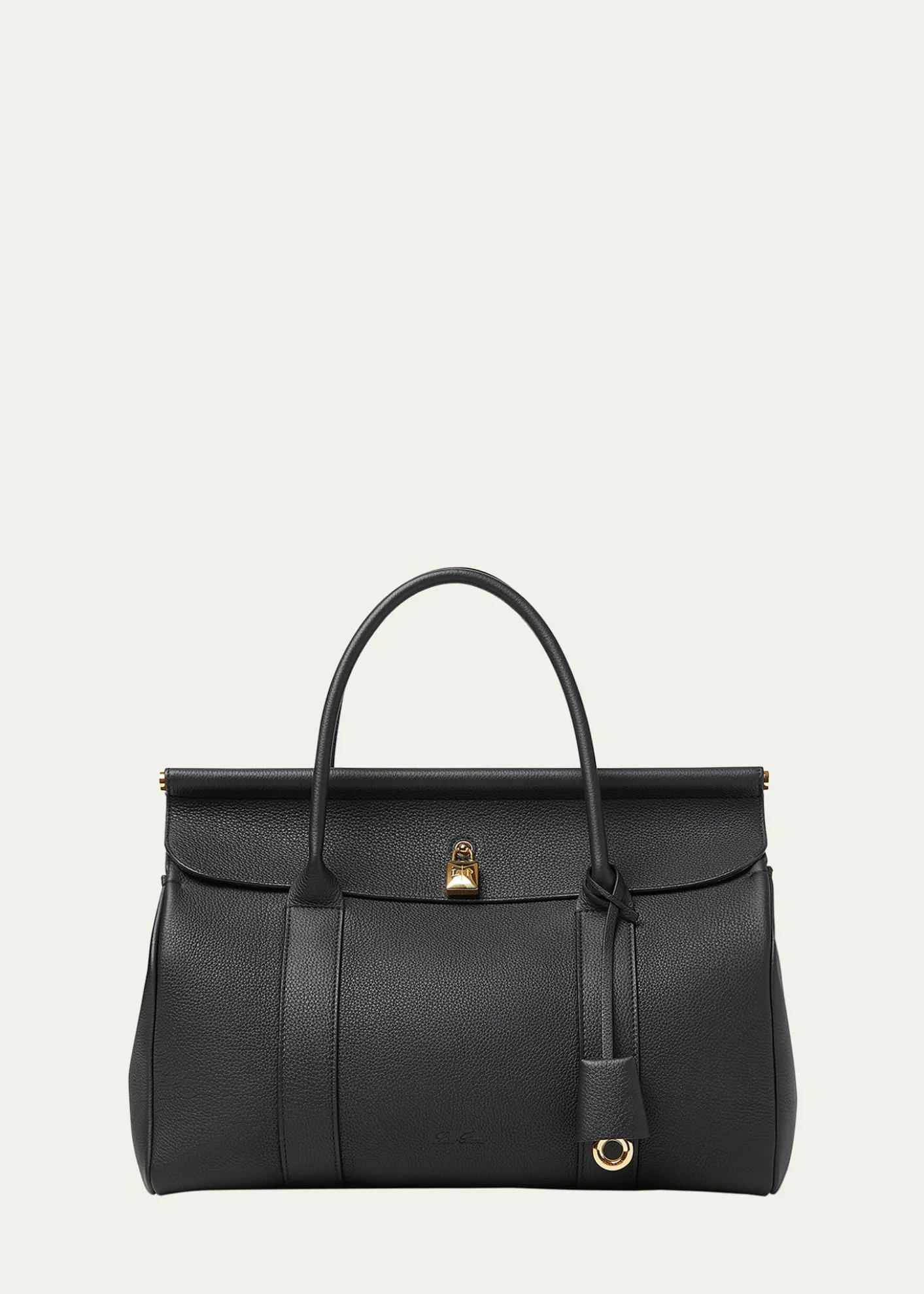Loro PianaLoom 32 Grained Leather Top-Handle Bag