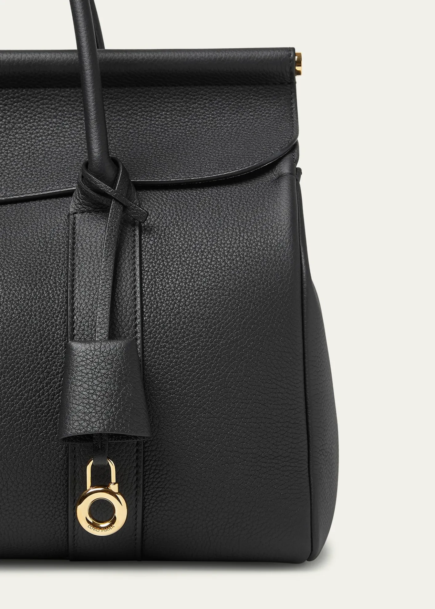 Loro PianaLoom 32 Grained Leather Top-Handle Bag