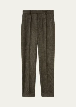 Loro PianaLouis Wool Straight-Leg Ankle Trousers
