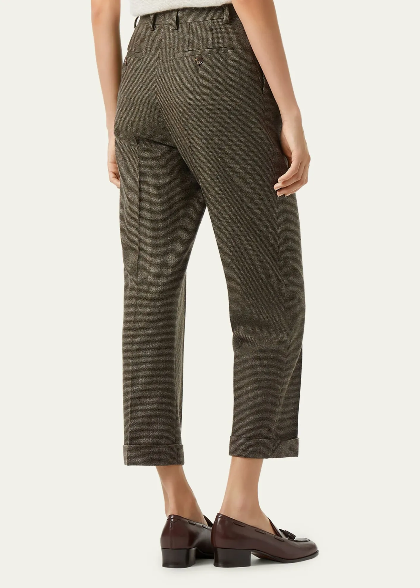Loro PianaLouis Wool Straight-Leg Ankle Trousers