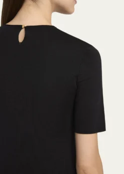 Loro PianaLyskamm Short-Sleeve Silk Dress