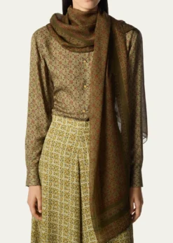 Loro PianaMarigold Silk Chiffon Scarf