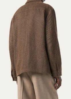 Loro PianaMen's Andover Cannete Flap-Pocket Caban Jacket