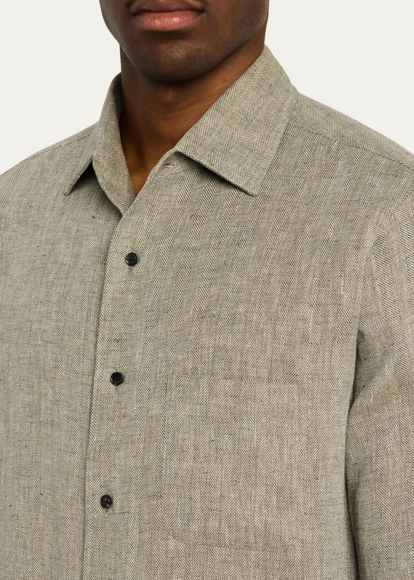 Loro PianaMen's Andre Summer Linen Casual Button-Down Shirt