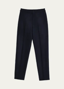 Loro PianaMen's Breia Wool and Cashmere Zip-Pocket Trousers