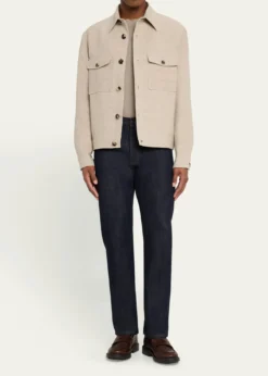 Loro PianaMen's Clem Summer Linen and Silk Blouson