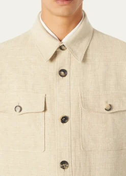 Loro PianaMen's Clem Summer Linen and Silk Shirt Jacket